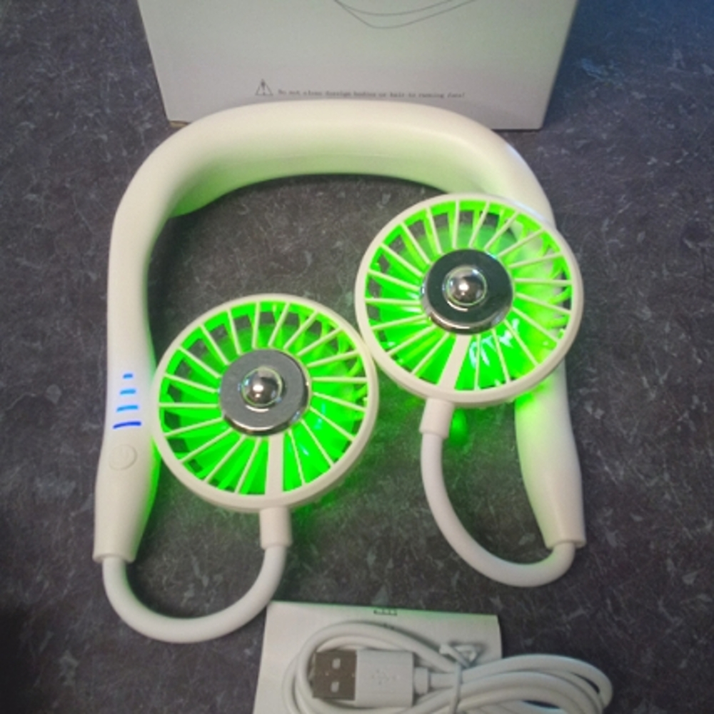 Portable Neck Fan Color Changing LED